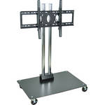 H. Wilson WPSMS44CH-4 Universal Mobile Flat Panel Display Stand (49" Height, Black/Chrome)