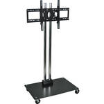 H. Wilson WPSMS62CH-4 Universal Mobile Flat Panel Display Stand (65" Height, Black/Chrome)