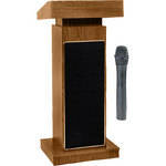 Oklahoma Sound Orator Height Adjusting #800 Sound Lectern (Walnut) w/ LWM-5