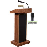 Oklahoma Sound Orator  #800x Sound Lectern (Medium Oak) w/ LWM-5