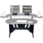Middle Atlantic ES-PS 60" Edit Center Desk with Overbridge (Pepperstone)