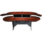 Middle Atlantic ESUR-DC 60" Edit Center Desk with Overbridge (Dark Cherry)