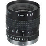 Pentax C60607KP 1/2" C Mount 6mm F1.2 Manual Iris Lens