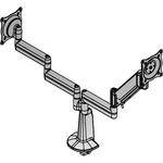 Chief KCY210 Height-Adjustable Dual Arm Dual Monitor Desk Mount (Silver)