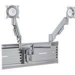 Chief KSY-220S Height-Adjustable Slat Wall Dual Monitor Mount (Silver)