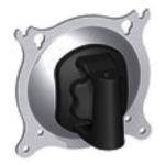 Chief KSA1019S Turntite Centris Head Accessory (Silver)