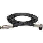 Hosa Technology 3-Pin XLR Female to XLR Angled Male Balanced Interconnect Cable - 1.5'