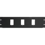 Raxxess 3U Three Decora Device Rack Panel
