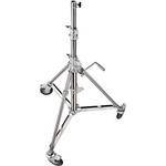 Avenger B6029X 9.5' Wind Up Stand 29 with Low Base and Braked Wheels (Chrome-plated/Stainless)