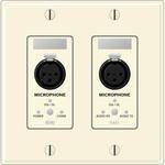 Rane RAD 1 2 Gang Wall Plate with 2 Microphone Inputs (Ivory)