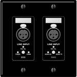 Rane RAD 3 2 Gang Wall Plate with 2 Line Inputs (Black)