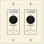 Rane RAD 3 2 Gang Wall Plate with 2 Line Inputs (Ivory)