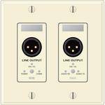 Rane RAD 4 2 Gang Wall Plate with 2 Line Outputs (Ivory)