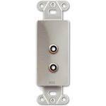RDL DS-PHN2  Dual RCA Jack on Decora Wall Plate - Solder type