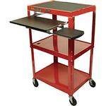 Luxor AVJ42KB Mobile Computer Workstation (Red)