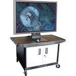 Luxor LE27CWTUD Endura Plastic Table with Cabinet and Display Mount