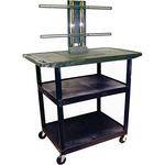 Luxor LE48WTUD  3-Shelf Flat Panel Display Cart 