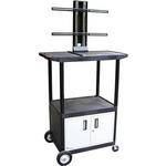 Luxor LEB54CWTUD  3-Shelf Flat Panel Display Cart 