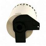 Brother DK2243 4" x 100' Black/White Continuous Length Film Tape