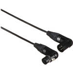 Remote Audio 3-Pin XLR Angled Male to XLR Angled Female Jumper Cable - 12"