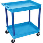 Luxor TC11 32 x 24" Two Shelf Heavy-duty Utility Cart (Blue)