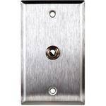 TecNec WPL-1109 Stainless Steel 1-Gang Wall Plate with 1/4" TRS Phone Jack