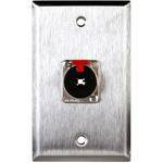 TecNec WPL-1111 Stainless Steel 1-Gang Wall Plate with Neutrik NJ3FP6C 1/4" Connector 