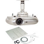 Premier Mounts PBC-UMS Universal Projector Mount with False Ceiling Plate Adapter and Quick Locking Cable (White)