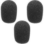 Pearstone Foam Windscreens for 1/4" Diameter Microphones (3 Pack, Black)