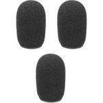 Pearstone Foam Windscreens for 3/8" Diameter Microphones (3 Pack) (Black)