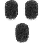 Pearstone Foam Windscreens for 1/8" Diameter Microphones (3 Pack, Black)
