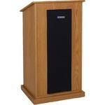 AmpliVox Sound Systems S470-MO Riverwoods Chancellor Lectern (Medium Oak)
