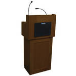 AmpliVox Sound Systems SS3010 - WA  Oxford Two Piece Lectern  (Walnut )