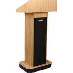 AmpliVox Sound Systems W505 Executive Non-Sound Column Lectern (Light Oak)