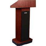 AmpliVox Sound Systems W505 Executive Non-Sound Column Lectern (Mahogany)