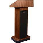 AmpliVox Sound Systems W505 Executive Non-Sound Column Lectern (Walnut)