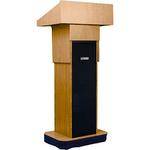 AmpliVox Sound Systems W505A Executive Adjustable Non-Sound Column Lectern (Light Oak)