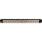 Canare 161U-BJRU AV Bulkhead Panel with (16) BNC-BNC Connectors
