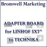 Bromwell 1465 Adapter Board for Linhoff 5x7" to Technika Size