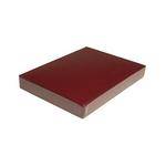 Print File Clamshell Leather Storage Box (11.25 x 14.25 x 1-3/8") (Burgundy)