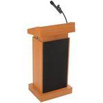 Balt Height Adjustable Sound Powered Lectern (Natural Cherry)