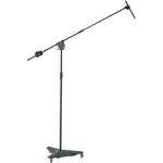 K&M 21430 Mobile Overhead Microphone Stand with Caster Base (Black) 