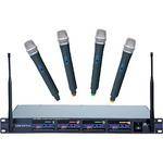 VocoPro UHF-5800 PRO 4-Channel UHF Wireless Handheld Microphone System 