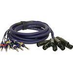 Pyle Pro PPSN813 8-Channel Unbalanced  1/4" Male to XLR Male  Snake - Length 10' (3.04m)