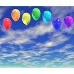 Westcott Scenic Background (5x6', Dancing Balloons)