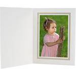 B. Oshrin Whitehouse Folder (5 x 7", White with Gold Trim, 25 Pack)