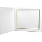 B. Oshrin Whitehouse Folder (8 x 10", White with Gold Trim, 25 Pack)