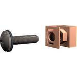 Winsted G8104 Panel Bolts and Clips with Captive Nuts (100-Pack; Black)