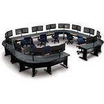 Winsted Encompass 2 Throng Workstation with LCD Mounts