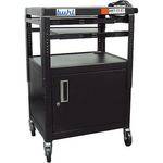 Hamilton Buhl CABT4226E-5 Height Adjustable AV Media Cart w/ Security Cabinet & 2 Pull-Out Shelves